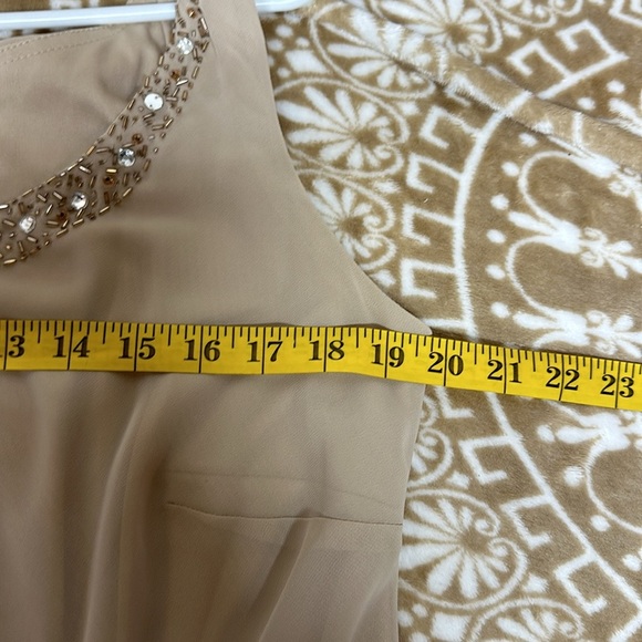 S.L. Fashions from Nordstrom Embellished Tiered Dress with Jacket sz14w - Picture 8 of 13